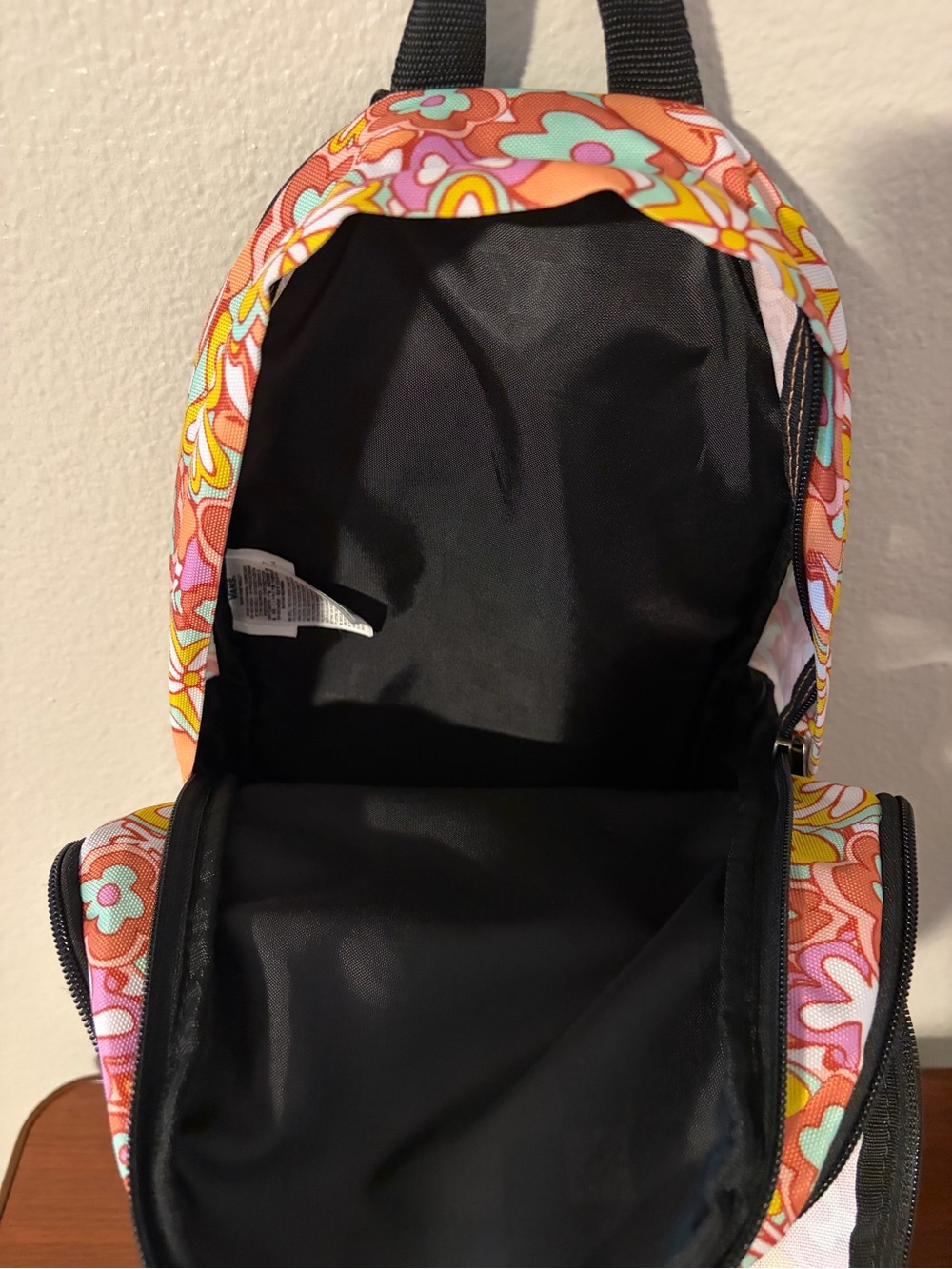 Vans Floral Mini Backpack in Yellow, Pink & Orange - Picture 6 of 7